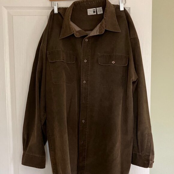 Modern Images Men's button down shirt Size LG Dark brown - Picture 2 of 5
